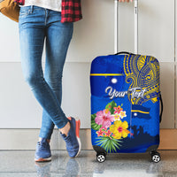 Personalised Nauru Independence Day Luggage Cover Nauruan Tribal Flag Style LT03 - Polynesian Pride