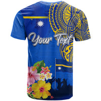 Personalised Nauru Independence Day T Shirt Nauruan Tribal Flag Style LT03 - Polynesian Pride