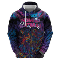 Aotearoa Arts Festival 2025 Zip Hoodie Maori Performing Art and Music - Rhythmic Vibes