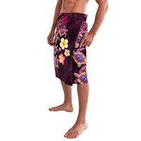 Hawaiian Turtles and Plumeria Lavalava Polynesian Art Tribal Tattoo Cerise