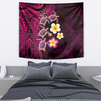 Hawaiian Turtles and Plumeria Tapestry Polynesian Art Tribal Tattoo Cerise LT03 - Polynesian Pride