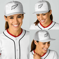 New Zealand Football Baseball Net Cap The Whites-Sporty T90 Style - Polynesian Pride