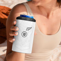 Custom New Zealand Football 4 in 1 Can Cooler Tumbler The Whites-Sporty T90 Style - Polynesian Pride