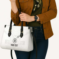 Custom New Zealand Football Leather Bag The Whites-Sporty T90 Style - Polynesian Pride