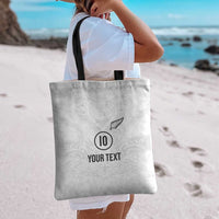 Custom New Zealand Football Tote Bag The Whites-Sporty T90 Style - Polynesian Pride