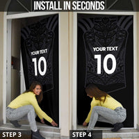 Custom Aotearoa Rugby Door Cover The Blacks-Sporty T90 Style LT03 - Polynesian Pride