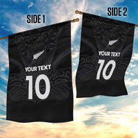 Custom Aotearoa Rugby Garden Flag The Blacks-Sporty T90 Style LT03 - Polynesian Pride