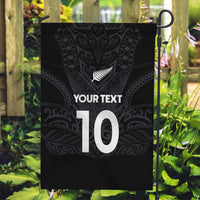 Custom Aotearoa Rugby Garden Flag The Blacks-Sporty T90 Style LT03 Garden Flag Black - Polynesian Pride