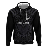 Custom Aotearoa Rugby Hoodie The Blacks-Sporty T90 Style LT03 Pullover Hoodie Black - Polynesian Pride