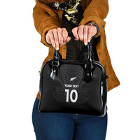 Custom Aotearoa Rugby Shoulder Handbag The Blacks-Sporty T90 Style LT03 One Size Black - Polynesian Pride