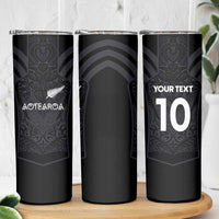 Custom Aotearoa Rugby Skinny Tumbler The Blacks-Sporty T90 Style LT03 - Polynesian Pride