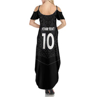 Custom Aotearoa Rugby Summer Maxi Dress The Blacks-Sporty T90 Style LT03 - Polynesian Pride