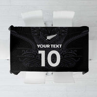 Custom Aotearoa Rugby Tablecloth The Blacks-Sporty T90 Style LT03 Black - Polynesian Pride