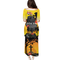 Niue ANZAC Day Puletasi Soldier and Gallipoli Lest We Forget LT03 - Polynesian Pride