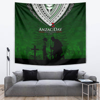 Norfolk Island ANZAC Day Tapestry Soldier Lest We Forget Camouflage LT03 Green - Polynesian Pride