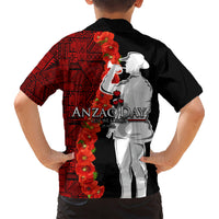 Tonga ANZAC Day Hawaiian Shirt Red Poppies Flower Soldier Lest We Forget LT03 - Polynesian Pride