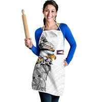 American Samoa Flag Day Apron Tribal Tattoo with Eagle White