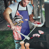 American Samoa Flag Day Apron Tribal Tattoo with Eagle Blue-Red