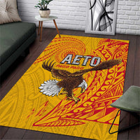 American Samoa Flag Day Area Rug Fautasi Race Pago Pago-Aeto Eagle Wings Tribal Style LT03 Multicolor - Polynesian Pride