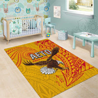 American Samoa Flag Day Area Rug Fautasi Race Pago Pago-Aeto Eagle Wings Tribal Style LT03 - Polynesian Pride