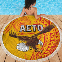 American Samoa Flag Day Beach Blanket Fautasi Race Pago Pago-Aeto Eagle Wings Tribal Style