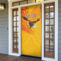 Personalised American Samoa Flag Day Door Cover Fautasi Race Pago Pago-Aeto Eagle Wings Tribal Style