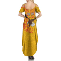 Personalised American Samoa Flag Day Family Matching Summer Maxi Dress and Hawaiian Shirt Fautasi Race Pago Pago-Aeto Eagle Wings Tribal Style