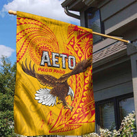 American Samoa Flag Day Garden Flag Fautasi Race Pago Pago-Aeto Eagle Wings Tribal Style