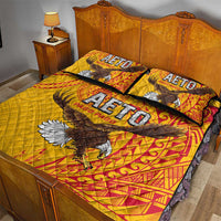 American Samoa Flag Day Quilt Bed Set Fautasi Race Pago Pago-Aeto Eagle Wings Tribal Style LT03 - Polynesian Pride