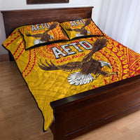 American Samoa Flag Day Quilt Bed Set Fautasi Race Pago Pago-Aeto Eagle Wings Tribal Style LT03 - Polynesian Pride