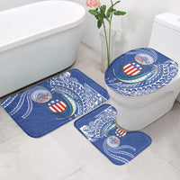 American Samoa Flag Day Bathroom Set Fautasi Race Fagatogo-Iseula O Le Moana Sailfish Tribal Style