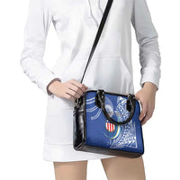 American Samoa Flag Day Shoulder Handbag Fautasi Race Fagatogo-Iseula O Le Moana Sailfish Tribal Style