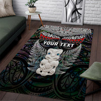 New Zealand Hei Tiki Area Rug Maori Green Papua Shell Pattern LT03 Green - Polynesian Pride