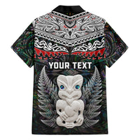 New Zealand Hei Tiki Family Matching Short Sleeve Bodycon Dress and Hawaiian Shirt Maori Green Papua Shell Pattern LT03 - Polynesian Pride