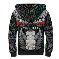 New Zealand Hei Tiki Sherpa Hoodie Maori Green Papua Shell Pattern LT03 - Polynesian Pride