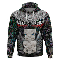 New Zealand Hei Tiki Zip Hoodie Maori Green Papua Shell Pattern LT03 Pullover Hoodie Green - Polynesian Pride