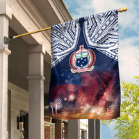 Samoa Indenpendence Day Garden Flag Sky Fireworks with Flag Style LT03 House Flag Black - Polynesian Pride