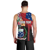 Personalised Samoa Indenpendence Day Men Tank Top Tropical Samoan Coat of Arms With Siapo Pattern LT03 - Polynesian Pride