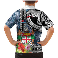 Fiji Day Family Matching Mermaid Dress and Hawaiian Shirt Traditional Tapa with Hibiscus and Emblems