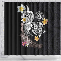 Hawaiian Tropical Plumeria Turtles Shower Curtain Polynesian Art Tattoo