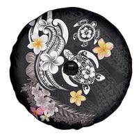 Hawaiian Tropical Plumeria Turtles Spare Tire Cover Polynesian Art Tattoo