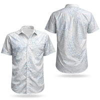 Hawaiian Turtles and Leis Couples Matching Mermaid Dress and Hawaiian Shirt Tribal Kakau Pattern Airy White Blue Cloud Vibe LT03 - Polynesian Pride