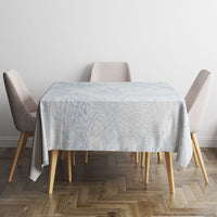 Hawaiian Turtles and Leis Tablecloth Tribal Kakau Pattern Airy White Blue Cloud Vibe LT03 - Polynesian Pride