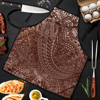 Hawaiian Turtles and Leis Apron Tribal Kakau Pattern Mocha Mousse Color LT03 Mocha Mousse - Polynesian Pride