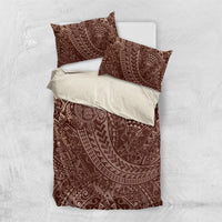 Hawaiian Turtles and Leis Bedding Set Tribal Kakau Pattern Mocha Mousse Color LT03 US Twin 172cm x 218cm Mocha Mousse - Polynesian Pride