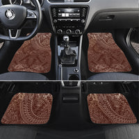 Hawaiian Turtles and Leis Car Mats Tribal Kakau Pattern Mocha Mousse Color LT03 Set 4pcs Mocha Mousse - Polynesian Pride