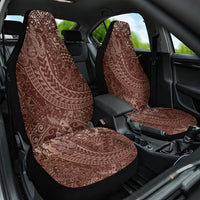 Hawaiian Turtles and Leis Car Seat Cover Tribal Kakau Pattern Mocha Mousse Color LT03 One Size Mocha Mousse - Polynesian Pride