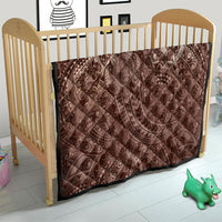 Hawaiian Turtles and Leis Quilt Tribal Kakau Pattern Mocha Mousse Color LT03 - Polynesian Pride