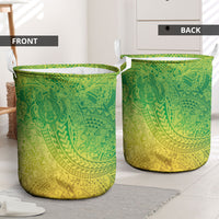 Hawaiian Turtles and Leis Laundry Basket Tribal Kakau Pattern Fresh Summer Vibe LT03 - Polynesian Pride