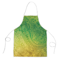 Hawaiian Turtles and Leis Apron Tribal Kakau Pattern Fresh Summer Vibe LT03 Green - Polynesian Pride